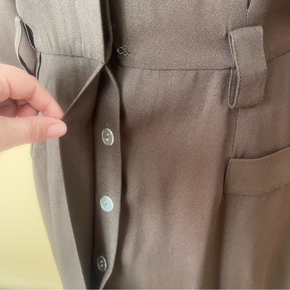 Studio 1 Y2K Vintage Brown Dress with Leopard-Print Scarf size 12 - Picture 9 of 14